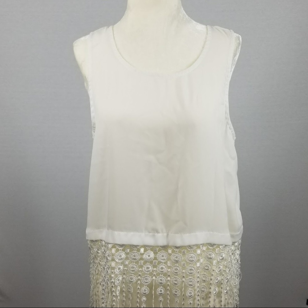 Iris Los Angeles Women's Cropped Knit Top Sz L